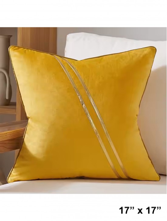 Gold Striped Cushion & Filler